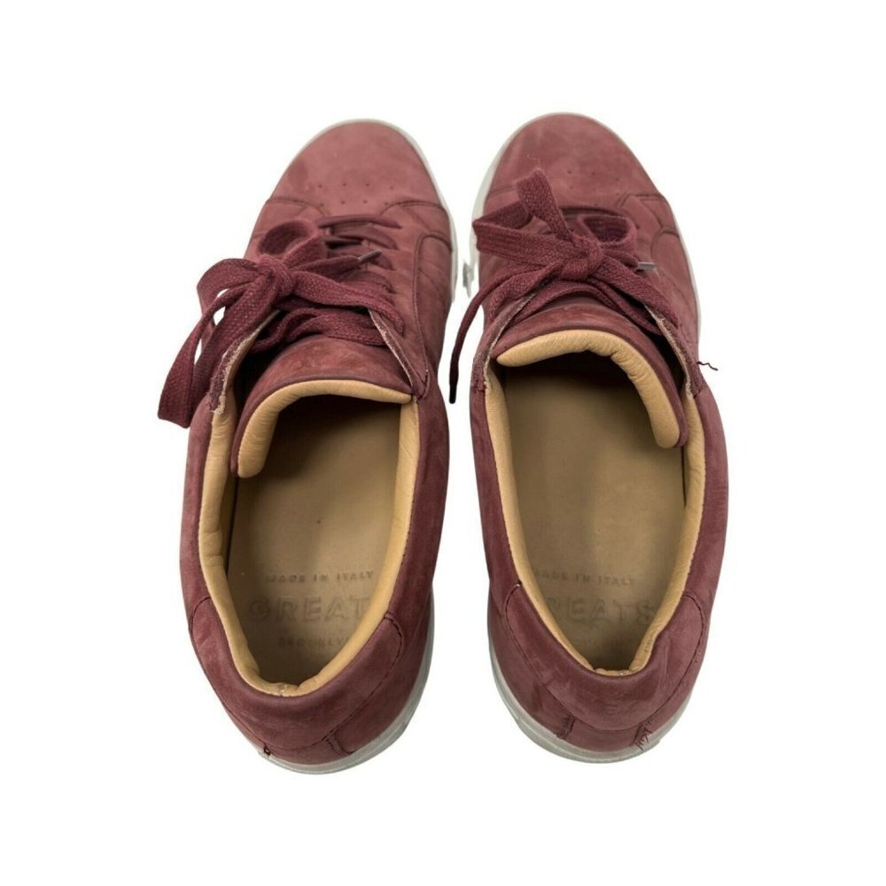 GREATS The Royale Sneakers EUR Size 40 Tibetan Red Suede Lace Up Italian Made - Picture 8 of 10